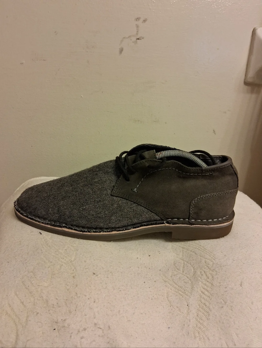 Men's Gray KENNETH COLE REACTION Herringbone Lace-Up Shoes size 11 M